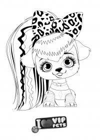 Vip Pets -Gwen Coloring Sheet #1 - thumbnail